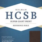 HCSB Super Giant Print Reference Bible, Brown Genuine Cowhide Leather Bound