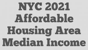 NYC 2021 Affordable Housing Area Median Income