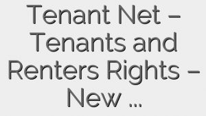 Tenant Net – Tenants and Renters Rights – New York City