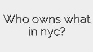 Who owns what in nyc?